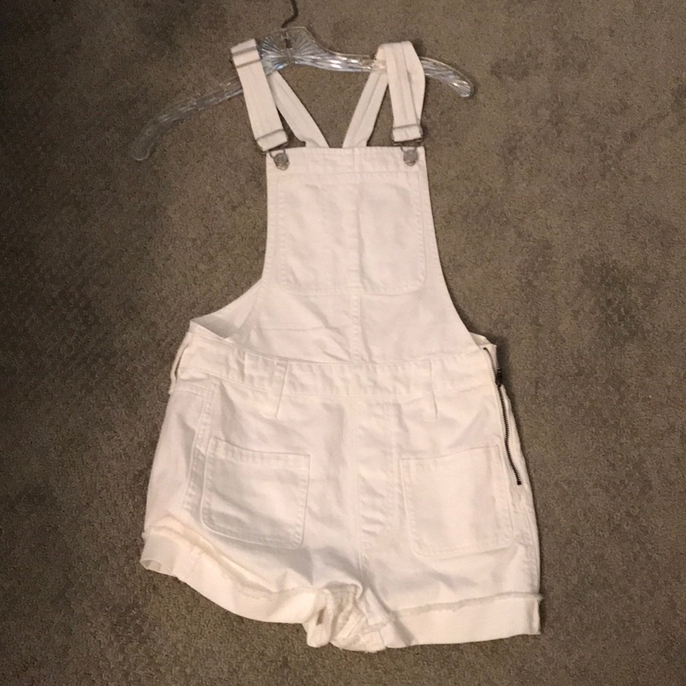 White overall shorts!